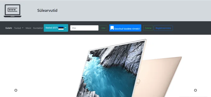 Laptops project screenshot