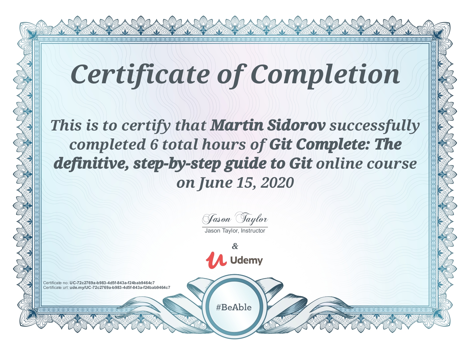 Udemy Git Complete: The definitive, step-by-step guide to Git